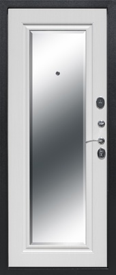 Феррони Входная дверь 7,5 см Гарда серебро зеркало фацет